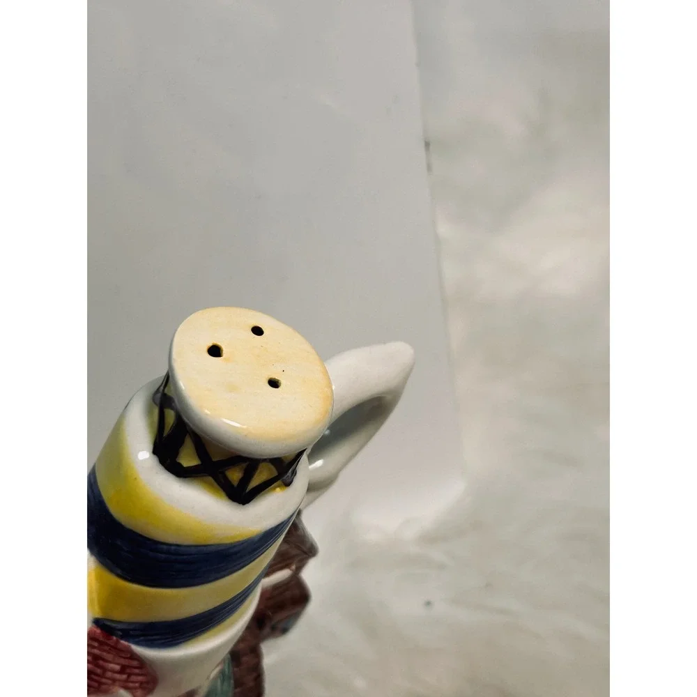 Fitz and Floyd Omnibus Lighthouse Teapot Salt and Pepper Shaker Set Vintage 1989